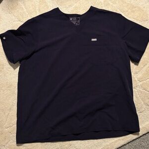 Figs Leon Scrub Top Purple Jam 3XL